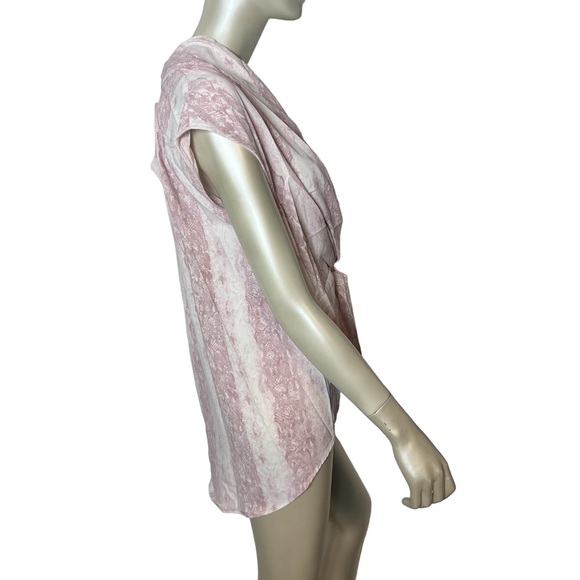 Current Air brand Mauve Sleeveless Tie Bow Snakeskin design Top - Picture 5 of 11